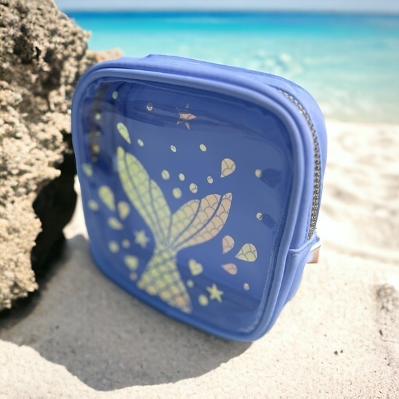 NWT - Mermaid Tail - Makeup Bag- Snack Bag - Purple - Picture 1 of 9